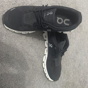On Running woman’s Black and White Athletic Shoes